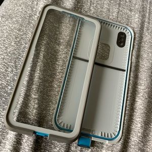 Blue and Gray XS Max Lifeproof Case